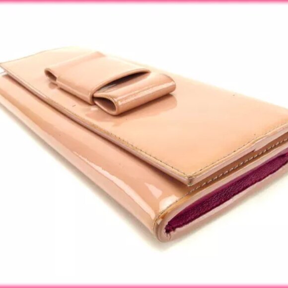 miumiu Wallet Purse Long Wallet Pink Woman Authentic Used - Picture 3 of 5